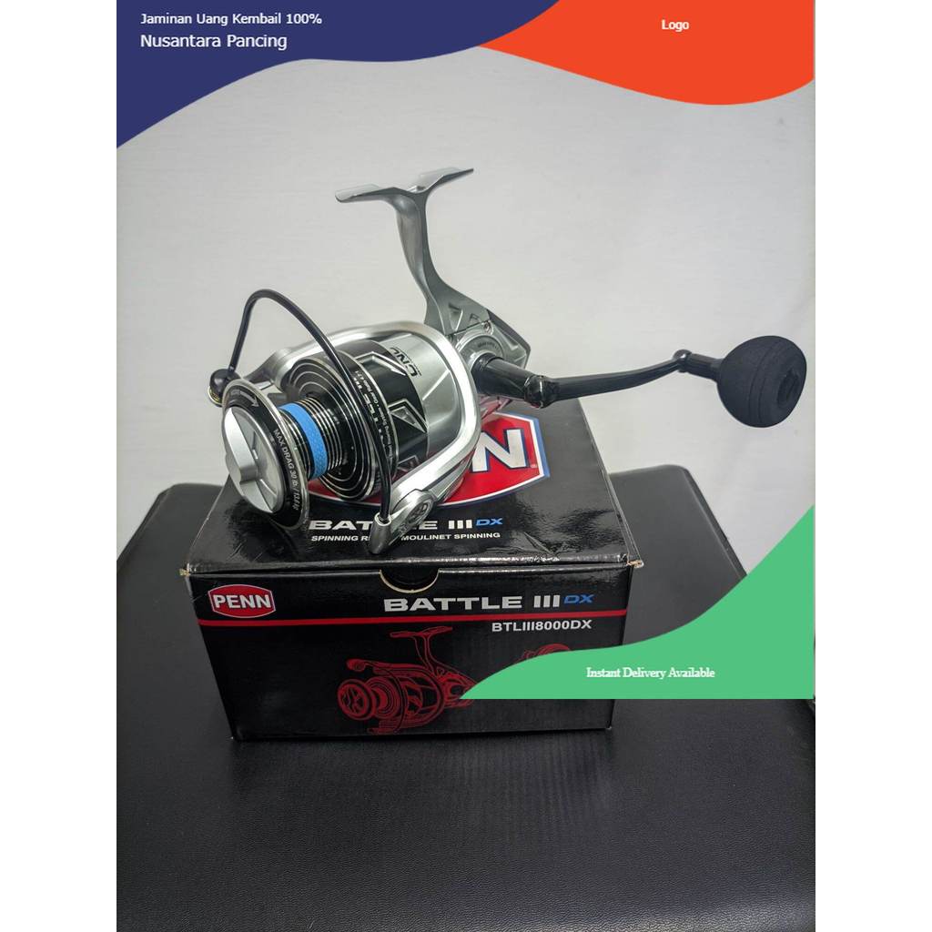 Reel Battle Penn Battle III 8000DX Reel Pancing kuat dan berkualitas