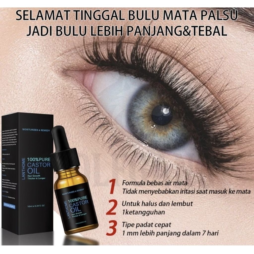 Lanthome Eyelash & Eyebrow Growth Serum 10ML / Serum Penumbuh Alis & Bulu Mata Alami / Serum Pelebat