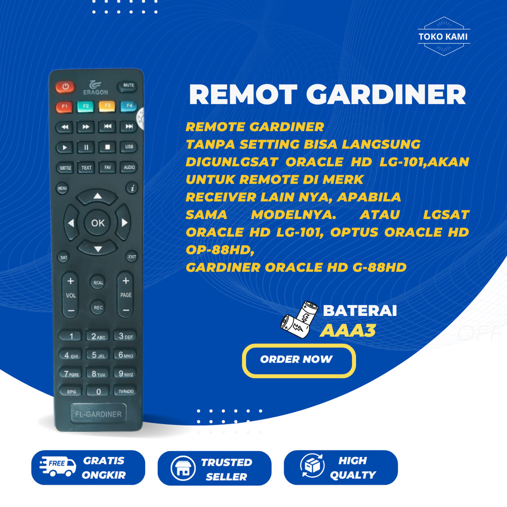 Remote TV | Suitable For FL-Gardiner Oracle Visat HD
