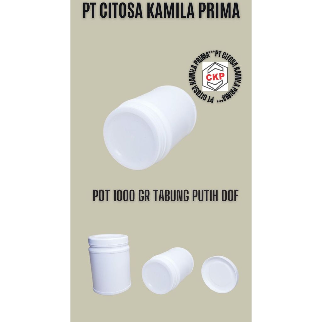 Pot Kosmetik 1000 Gr Putih / Pot Plastik / Pot Lulur / Pot Lulur / Pot Krim