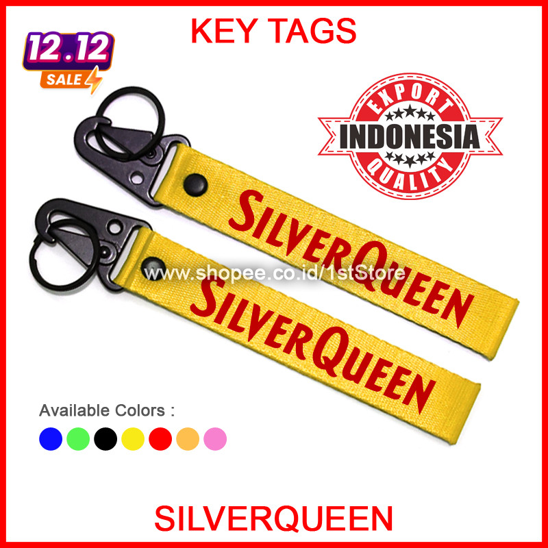 GANTUNGAN KUNCI SILVERQUEEN LOGO KEYCHAIN MOTOR MOBIL SILVER QUEEN SOUVENIR HADIAH KADO VALENTINE VE