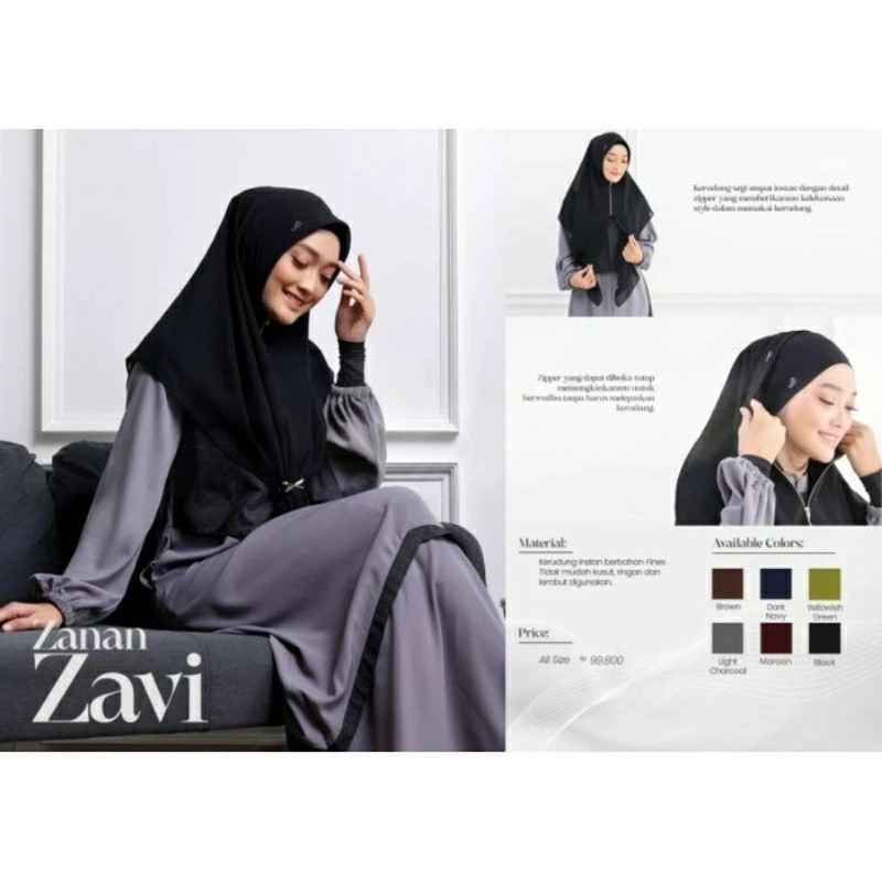 Rabbani ori - Zanan Zavi | Kerudung Instan Rabbani | Kerudung Segitiga Instan | Kerudung Instan Zana