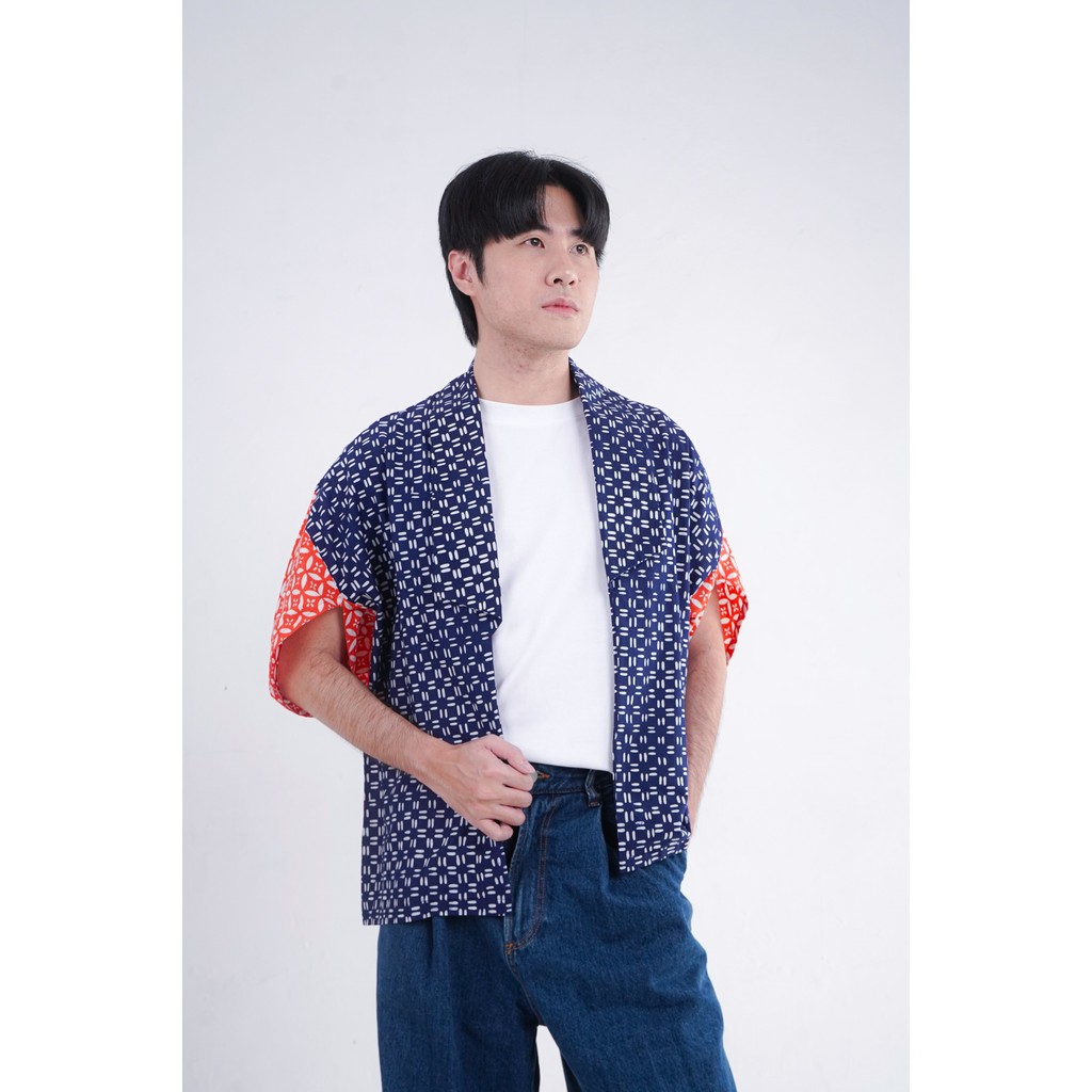 Batik ENOM - Outer Lavre & Nova - Batik Cap Bahan Katun -  Outer Batik Modern - Outer Pria Wanita Un