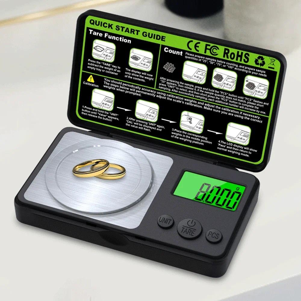 Electronic gital Scale 0.001g Mini Scale Precision Professional Pocket Scale Jewelry Milligram Porta
