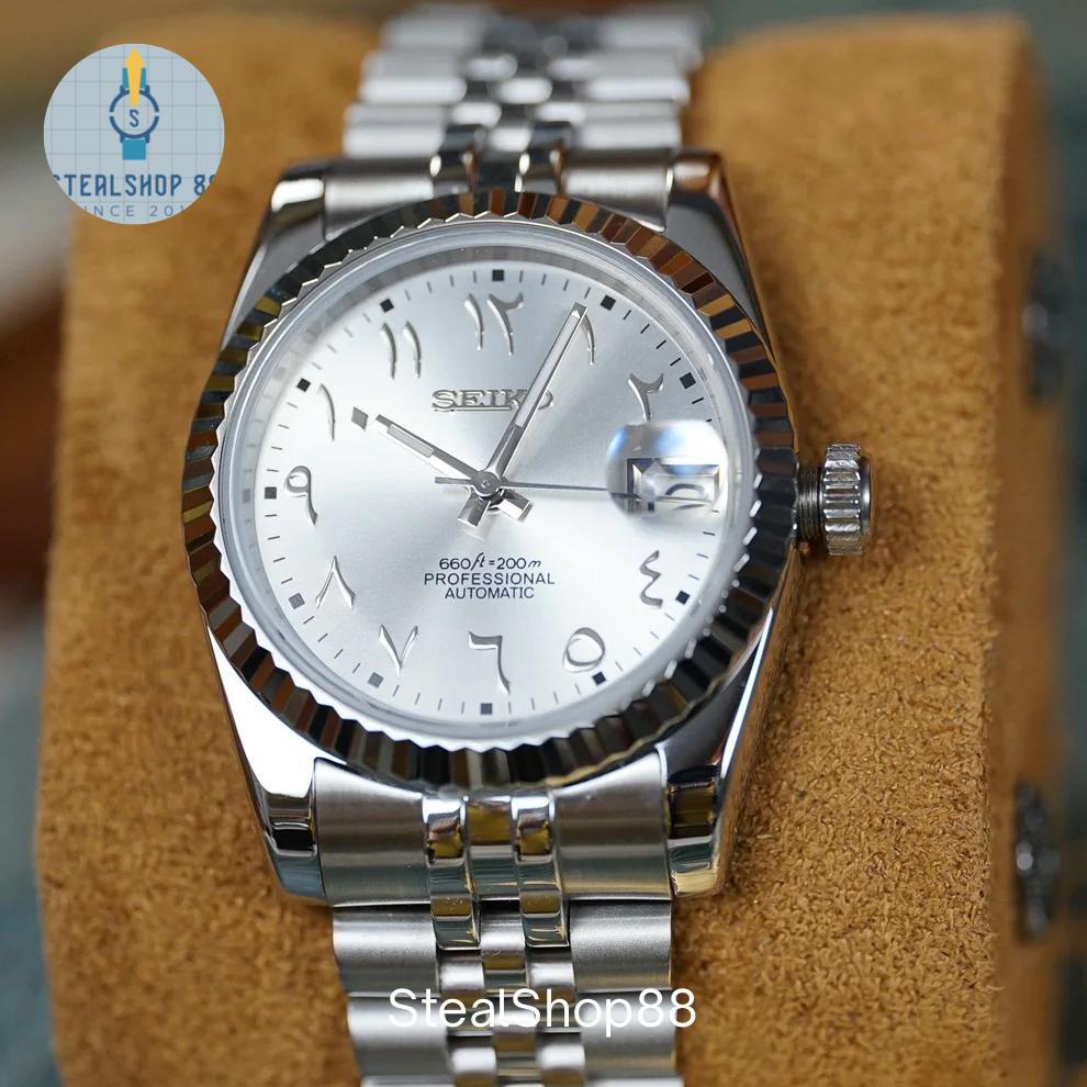 Seiko Mod Datejust Arabic Grey NH35 Automatic