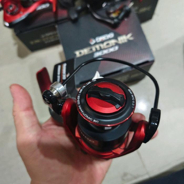 reel pancing daido demonik red merah 1000 2000 3000 power handel