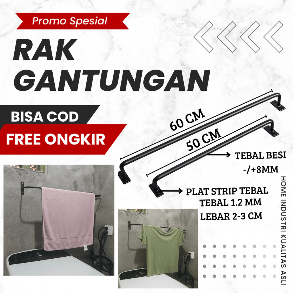 Rak Gantungan Handuk Gantungan Baju Gawang  Handuk Tempel Tembok Gantungan Handuk Tempel Dinding Rak