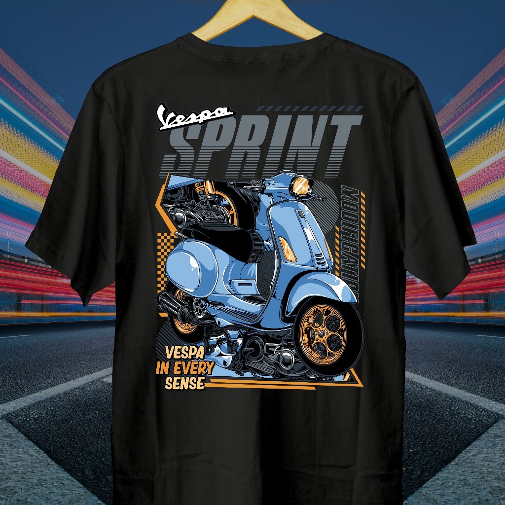 DAKWAH STAR Kaos Motor Vespa Matic Sprint 150 Modification // Kaos Vespa Matic // Baju Vespa Matic /
