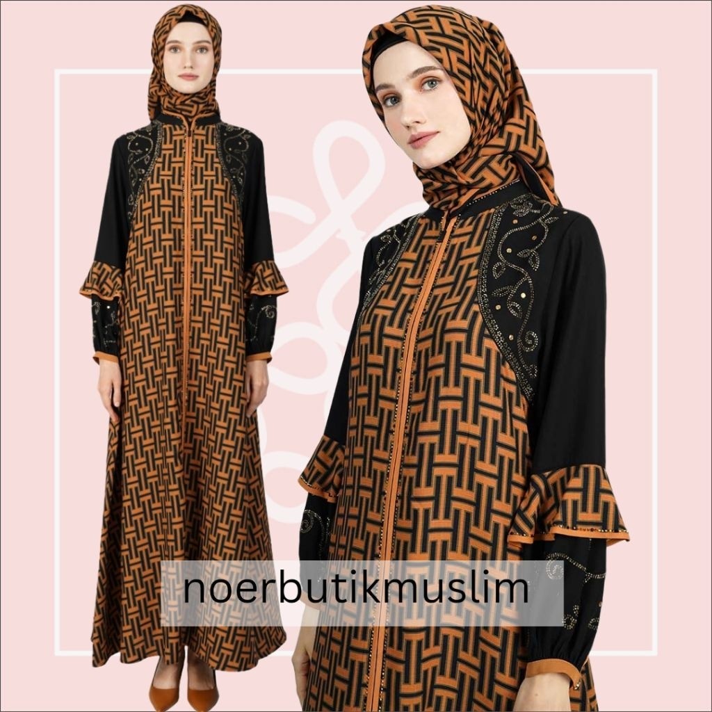 Hikmat Fashion Original A9211-03 Abaya Hikmat  noerbutikmuslim  Gamis turki Gamis turkey Abaya turke