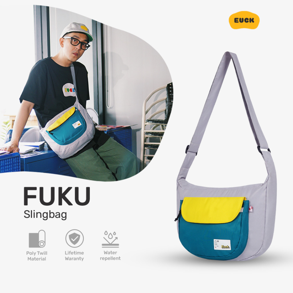 EUCK Fuku Sling Bag - Tas Selempang Waterproof Pria dan Wanita Size L