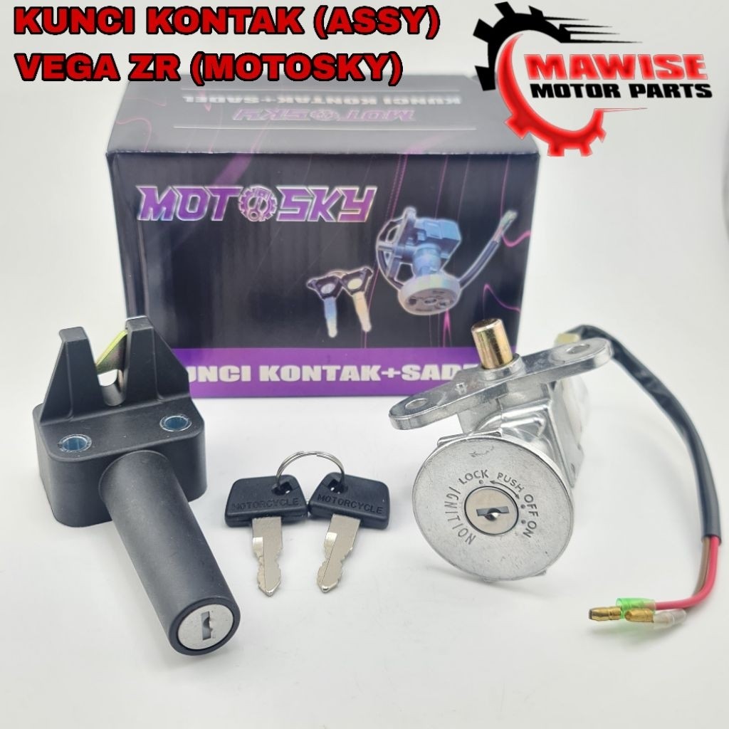 KUNCI KONTAK ASSY VEGA ZR MOTOSKY - KUNCI KONTAK + SADEL VEGA ZR VEGA RR