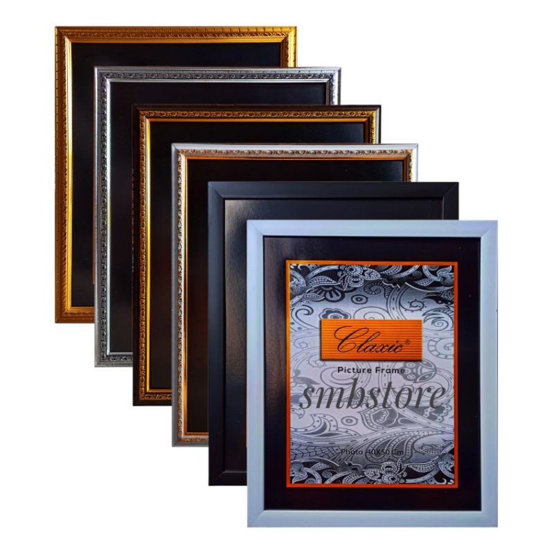 Bingkai Frame Figura Pigura Foto 16R/40x50cm Full Motif Ukir Minimalis Anti Rayap Hiasan Dinding