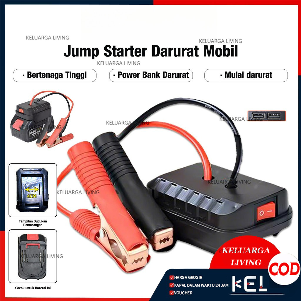 Starter Jumper Mobil Portabel Starter Jumper Aki Mobil  Kotak Jumper Portabel Baterai Lithium   Pake