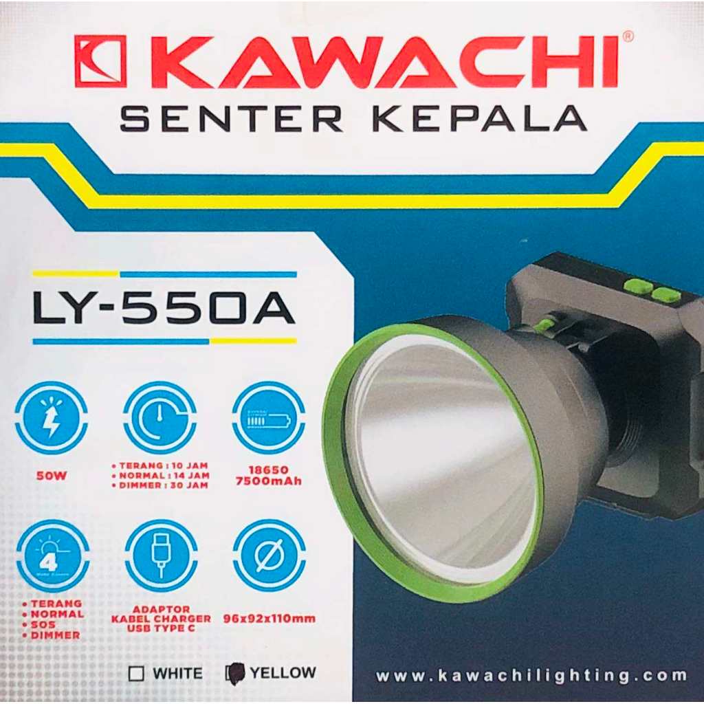 Senter Kepala Kawachi 50 Watt LY - 550A
