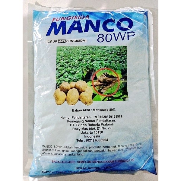 Fungisida MANCO 80WP 1Kg mankozeb biru