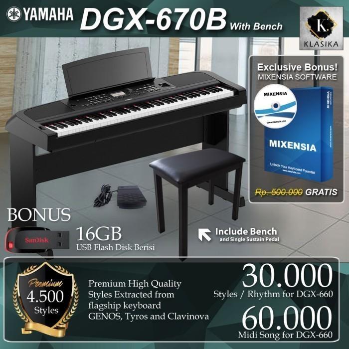 Yamaha DGX670 + Bench / DGX 670 Digital Piano ( Penerus DGX660 660)