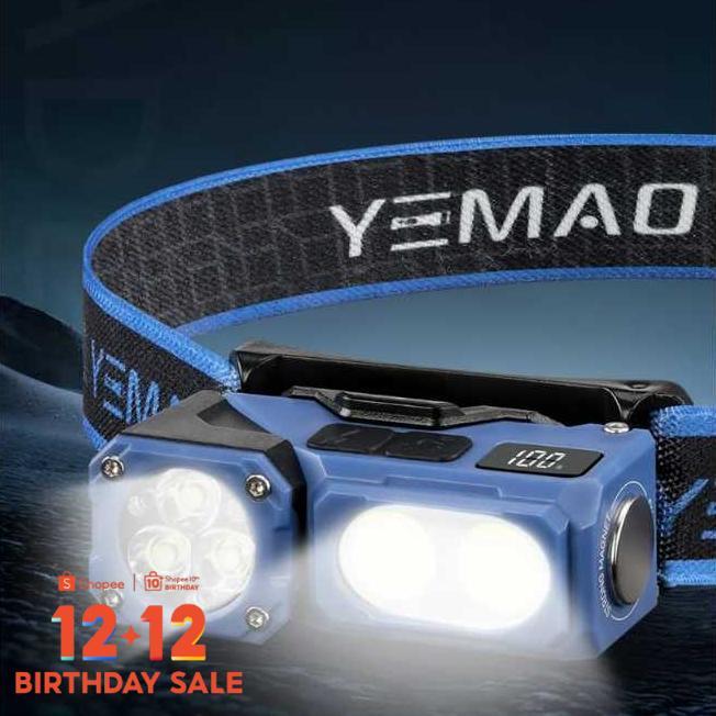 LUXFORCE Senter LED Kepala mini model T615 berputar / Senter Kepala Cas Anti air dan tahan segala cu