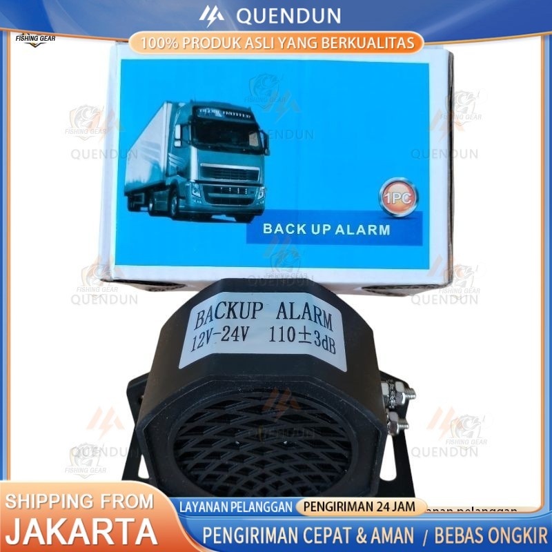 Alarm Mundur Mobil 1 Suara Back Horn/Klakson Mundur Truck & Bus 12V-24V