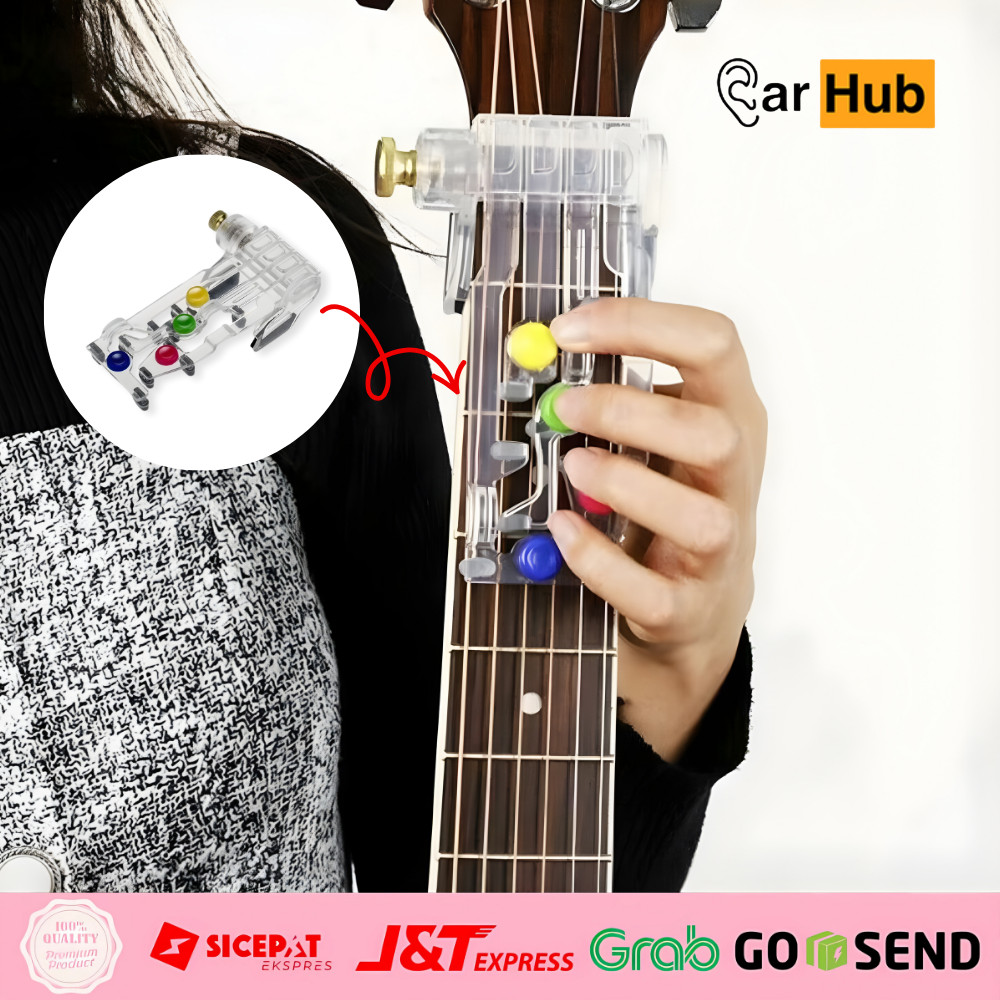Gitar Chord Buddy Gitar Anti Sakit Aksesori Alat Bantu Mengajar untuk Belajar