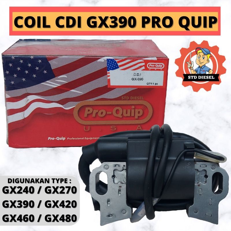 TERLARIS COIL CDI MERK PRO QUIP GX240 GX270 GX390 GX420 GX460 GX480 PENGAPIAN KOIL SIDIAI SEDEI CDI 