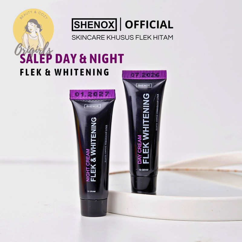 OryGirlsBeauty || Shenox Skincare Flek Hitam Salep Day Flek & Salep Night Flek Whitening Resmi BPOM 