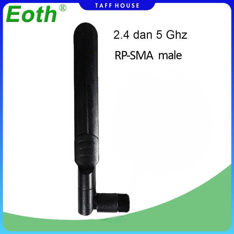 EOTH Antena Router WiFi Amplifier Dual Band 2.4 dan 5GHz RP-SMA Male