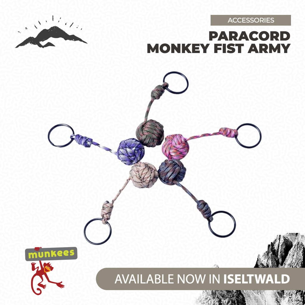 Gantungan Kunci Tali Paracord Munkees Paracord Monkey Fist Army - 6460