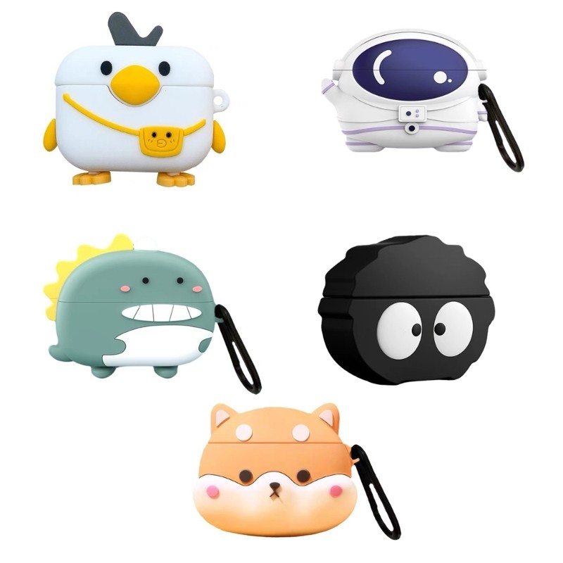 Protective Carrying Case Shockproof for Realme Buds T300 Headphone Cartoon