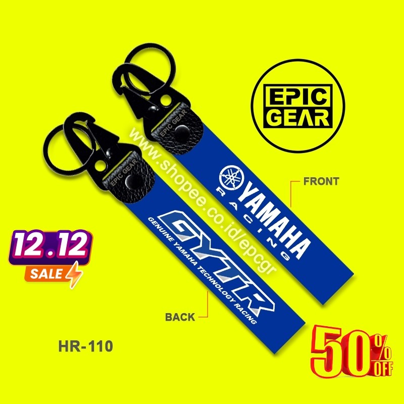 HIGH QUALITY GANTUNGAN KUNCI GENUINE YAMAHA RACING TECHNOLOGY PREMIUM LOGO GYTR KEY CHAIN HOLDER GRA