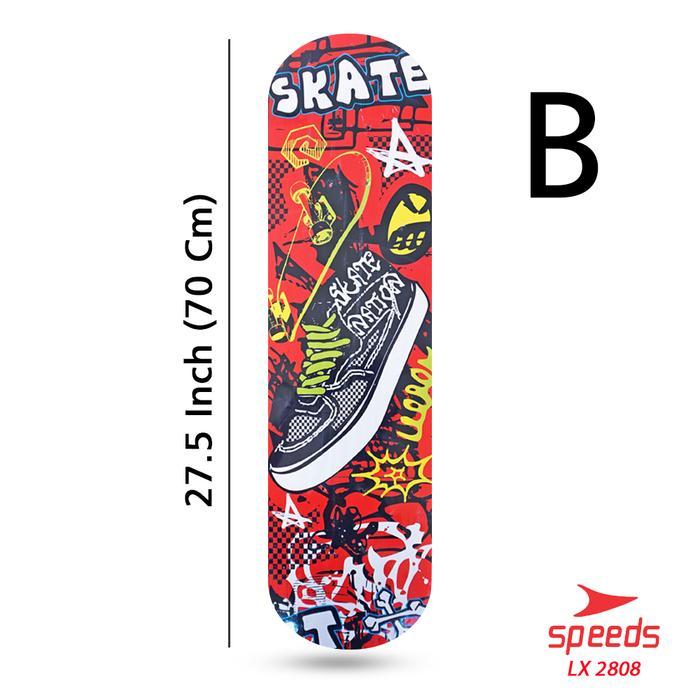 SPEEDS Papan Skateboard  Sand Dewasa Remaja Olahraga Outdoor Skate Board Lapisan Pasir Papan Fullset