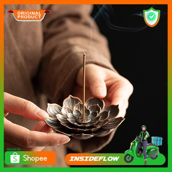 Tempat Bakar Hio Lingkar Dupa Lotus Stick Incense Holder