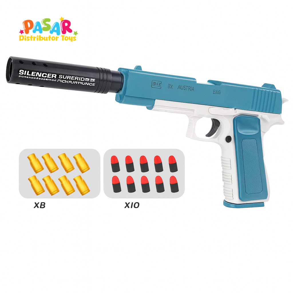 Mainan Anak PISTOL PLASTIK 1911 Tembakan Plastik Eva Soft  Series Tembakan Pistol Mainan Anak