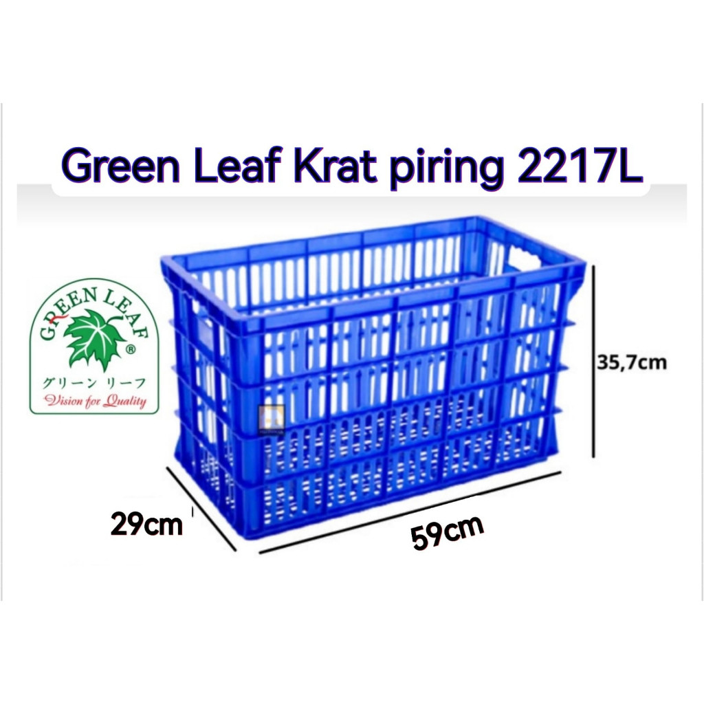 KHUSUS INSTAN Green Leaf Greenleaf Krat Piring Keranjang 2217L