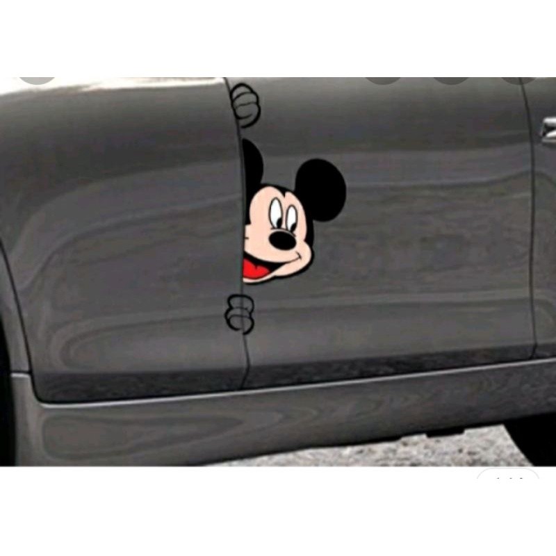 Stiker Mobil Sticker Cutting Mickey Mouse Ngintip