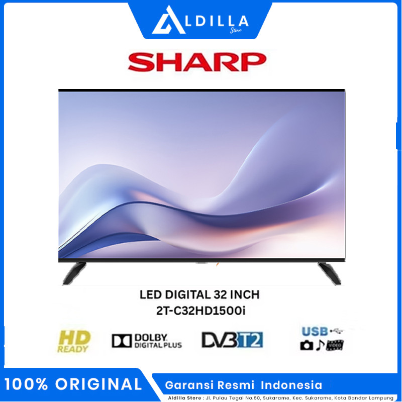 Sharp 2T-C32HD1500i / 2TC32HD1500I TV LED Digital Full HD 32 Inch garansi resmi