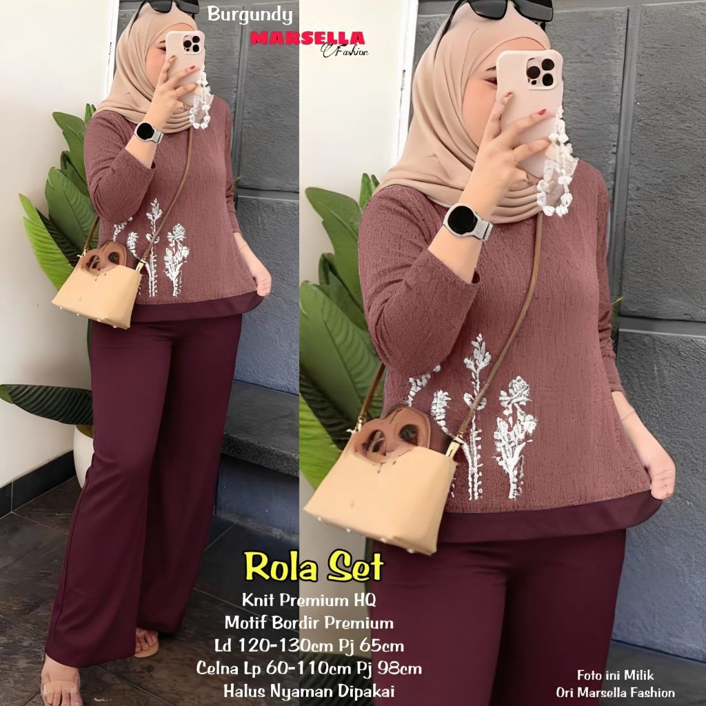 MARSELLA FASHION // ROLA SETELAN // KNIT PREMIUM HQ murah