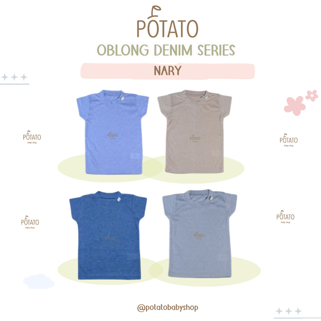 Nary Baby Denim Series - Kaos Oblong Polos Lengan Pendek
