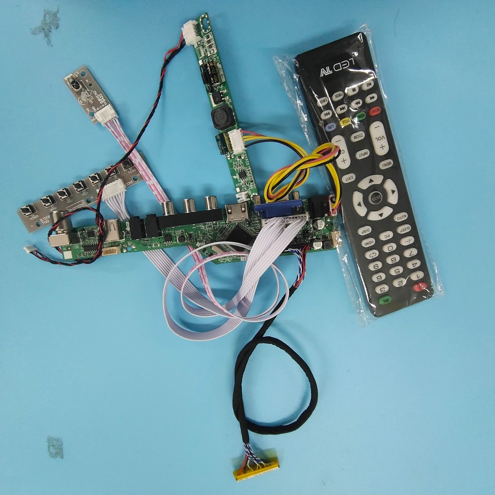 Kit for V236BJ1-P01 30pin LVDS 23.6" 1366(RGB)×768 Controller driver board Panel Screen VGA remote L