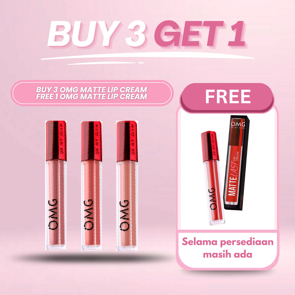 Najmia Ofc OMG Oh My Glam Matte Kiss Lip Cream  ( lipstick lipstik lipcream ) NEW SHADE 01-30