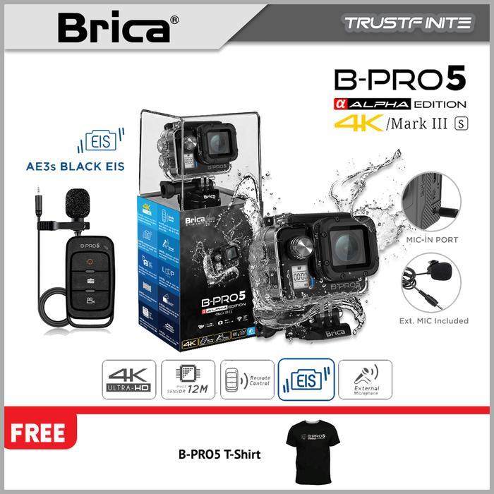 Yourfav Olshop Brica BPro 5 AE3S / BPro 5 AE 3S 4K / BPro5 AE 3S - Black EIS [Garansi Resmi] - Black