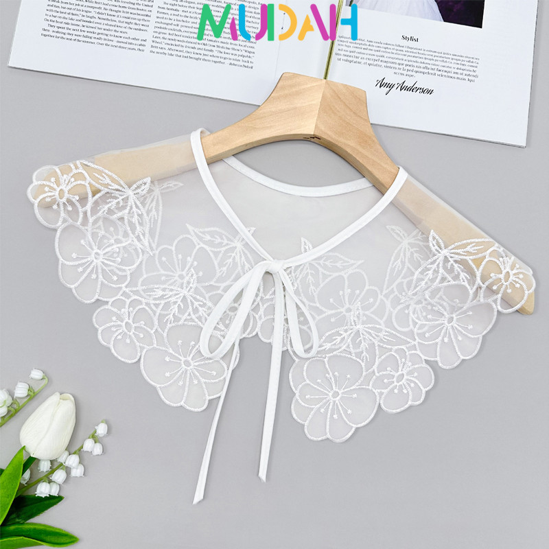 Kerah Penutup Leher Fake Collar Korean Aksesoris Leher Renda Berongga Kerah Collar Kerah Instan