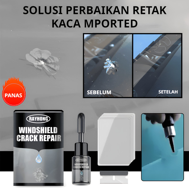 COD+Gratis Ongkir / Lem Perbaikan Kaca Mobil / Lem Kaca Mobil Retak Konvensional / Lem Kaca Mobil De