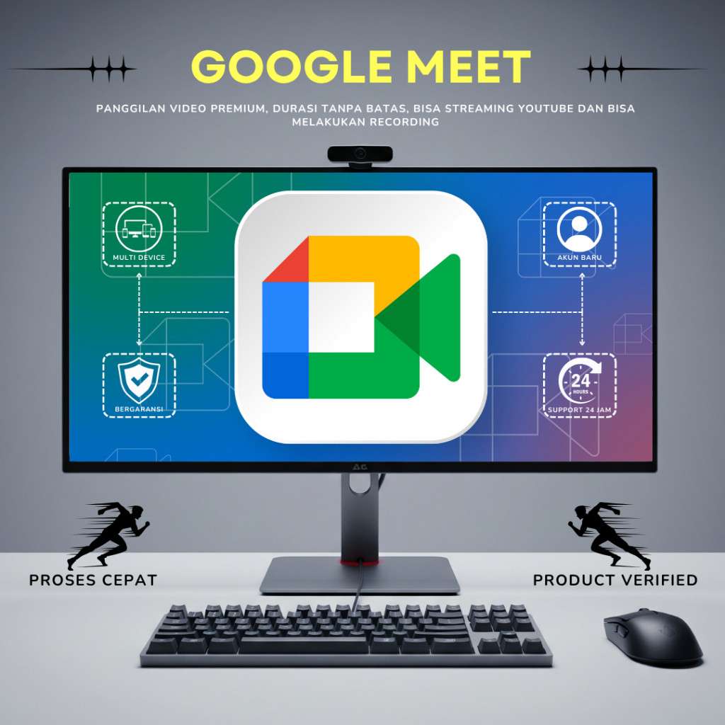 Google Meet Premium Email Pribadi Bisa Rekam dan Livestream Free Extra Benefit Gemini Gdrive