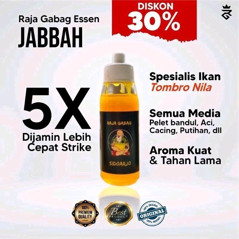 RAJA GABAG ESSEN "JABBAH" ESSEN IKAN TOMBRO DAN IKAN NILA Umpan Ikan Populer