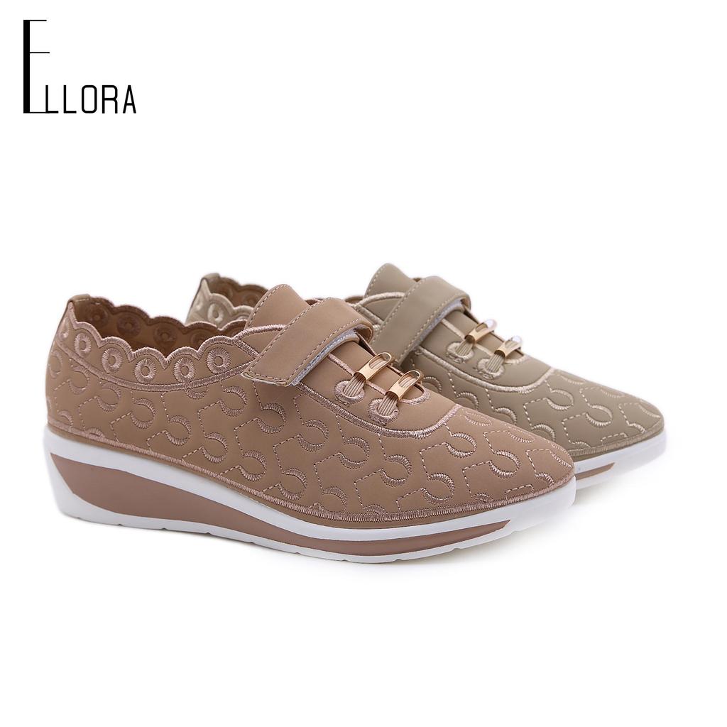 ELLORA EY920-01 Sepatu Wanita Wedges Import
