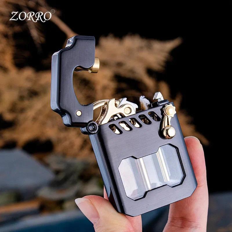 2025 New Zorro Kerosene Lighter Cyber Mecha Transparent Bin Rocker Cool Classic Torrens Tide Men Lig