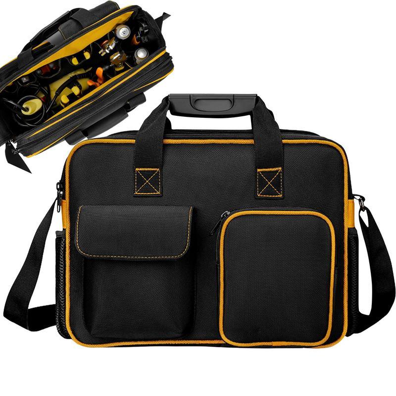 Electrician Canvas Tool Bag Large Capacity Heavy-Duty Tool Tote Canvas Tool Bag Portable Tool Organi