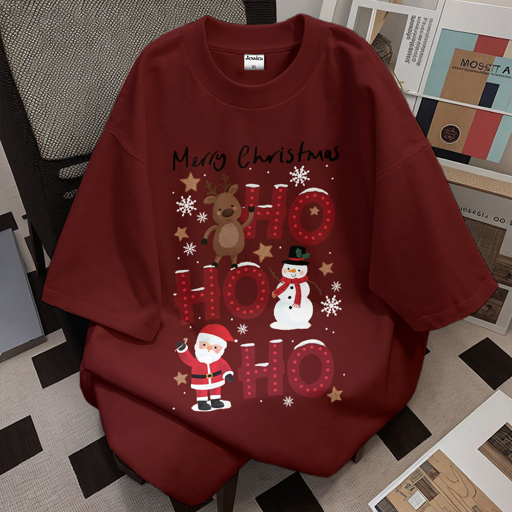 JESSICA KOREA PREMIUM EFFORTLESSLY BEAUTY Tshirt Lengan Pendek Kaos Oversize Spesial Natal Unisex Mo