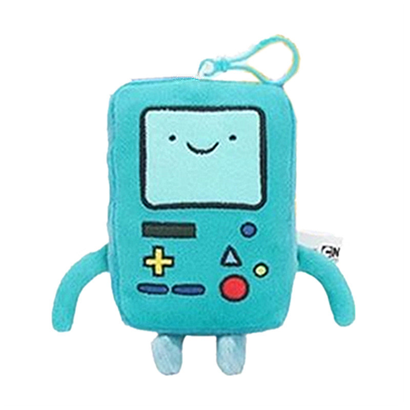 New Cute Anime Adventure Time BMO Plush Keychain Small Pendant Kids Stuffed Toys For Children 12CM
