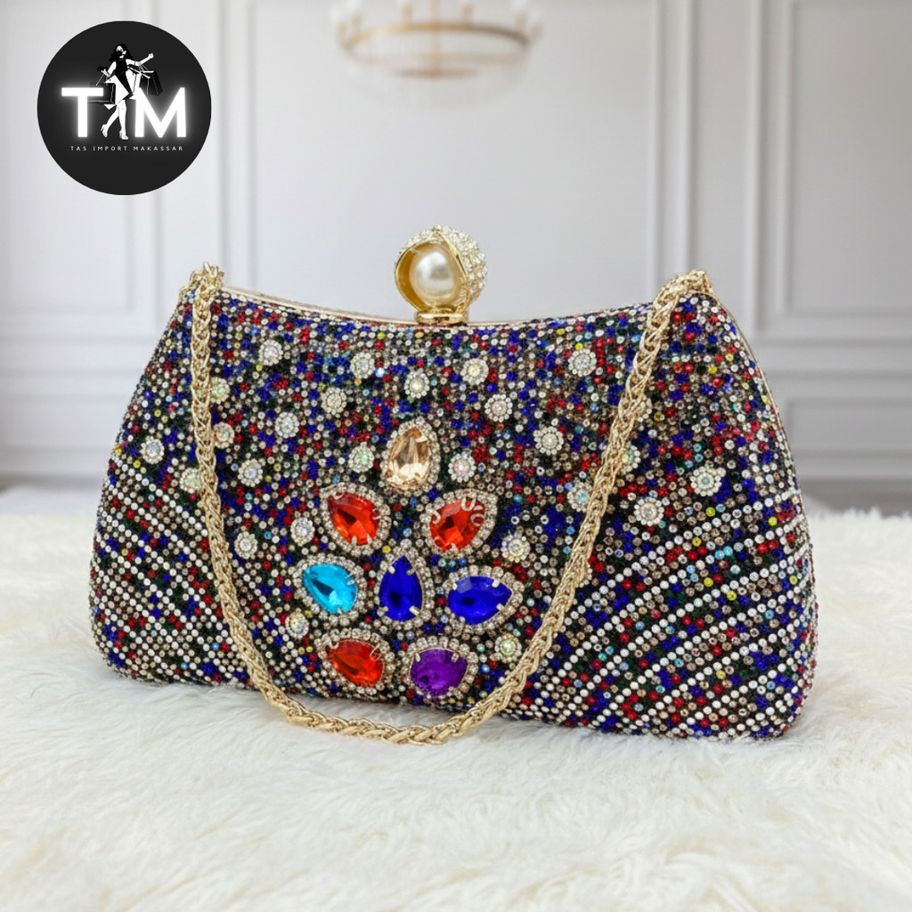 TAS PESTA RSXT07-5 TAS WANITA IMPORT / TAS PESTA ELEGAN TAS PESTA IMPORT MUTIARA / CLUTCH BAG HAND B